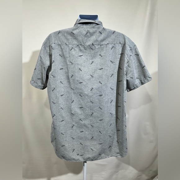 MOLOKAI Gray paper airplane print short sleeve shirt size XXL. - Picture 5 of 11